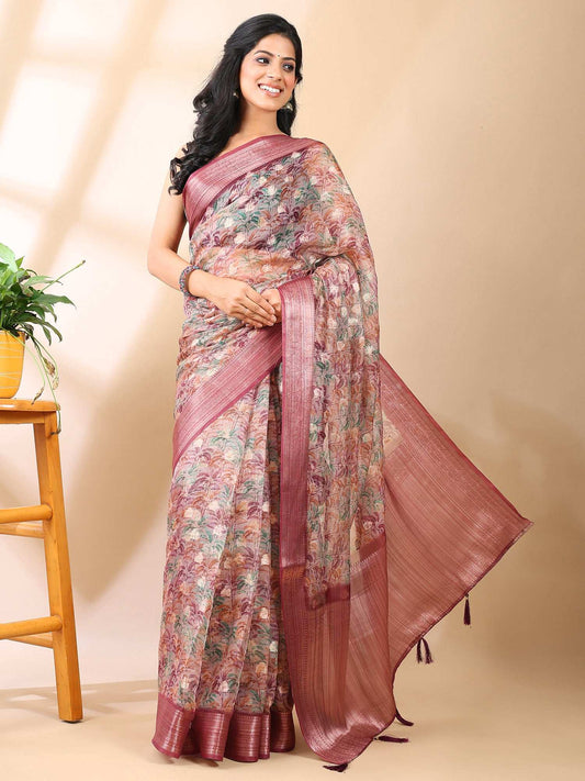 Blush Garden Organza Saree