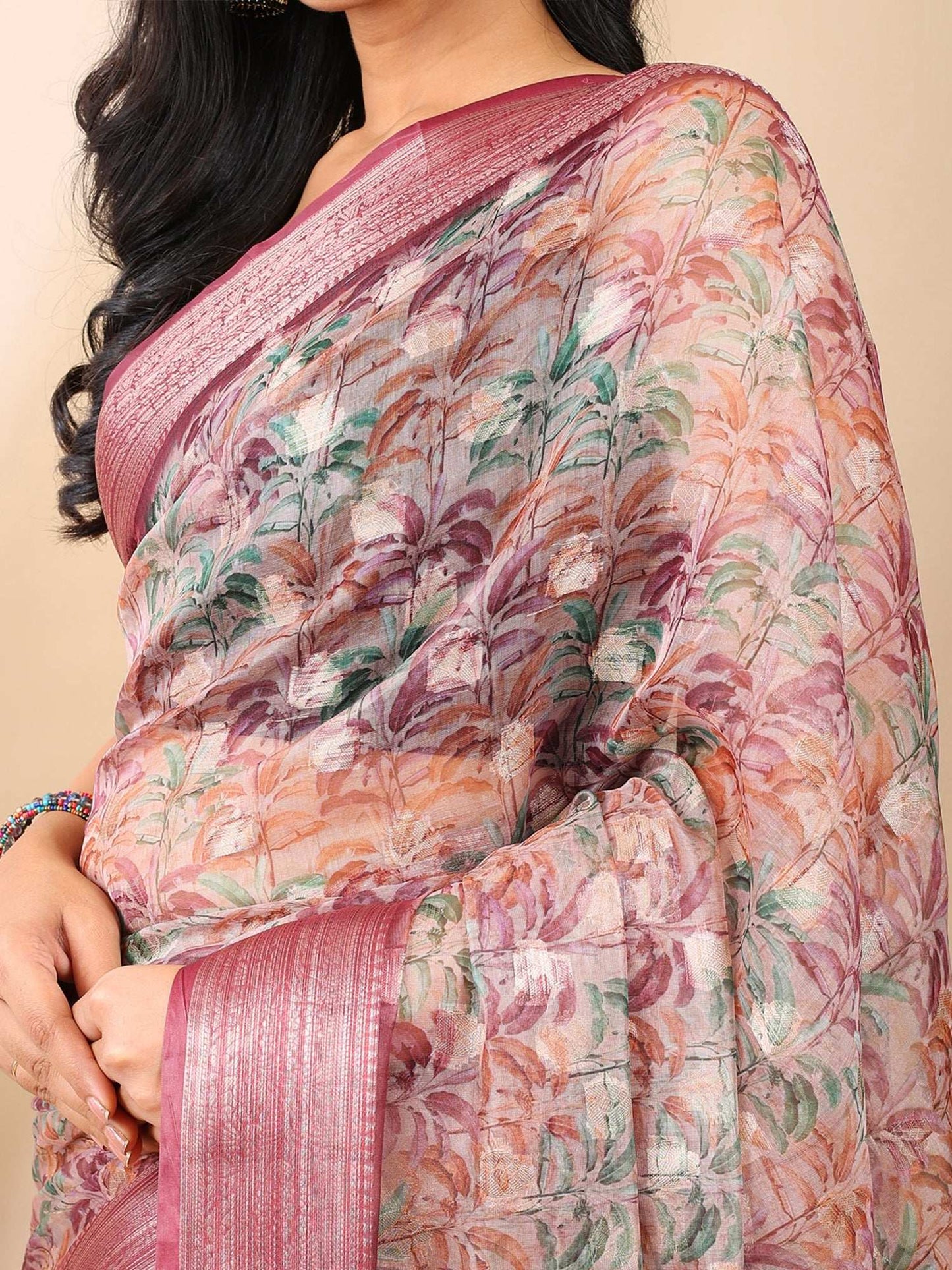 Blush Garden Organza Saree