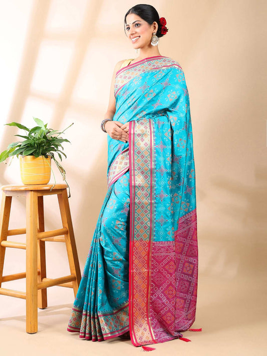 Neel Patola - Semi Silk Zari Weave Saree