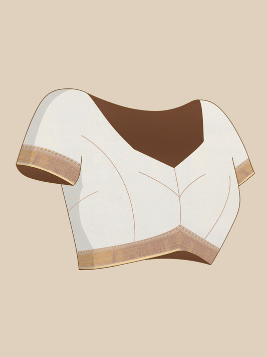 Gold Tissue Saree With Zari Border