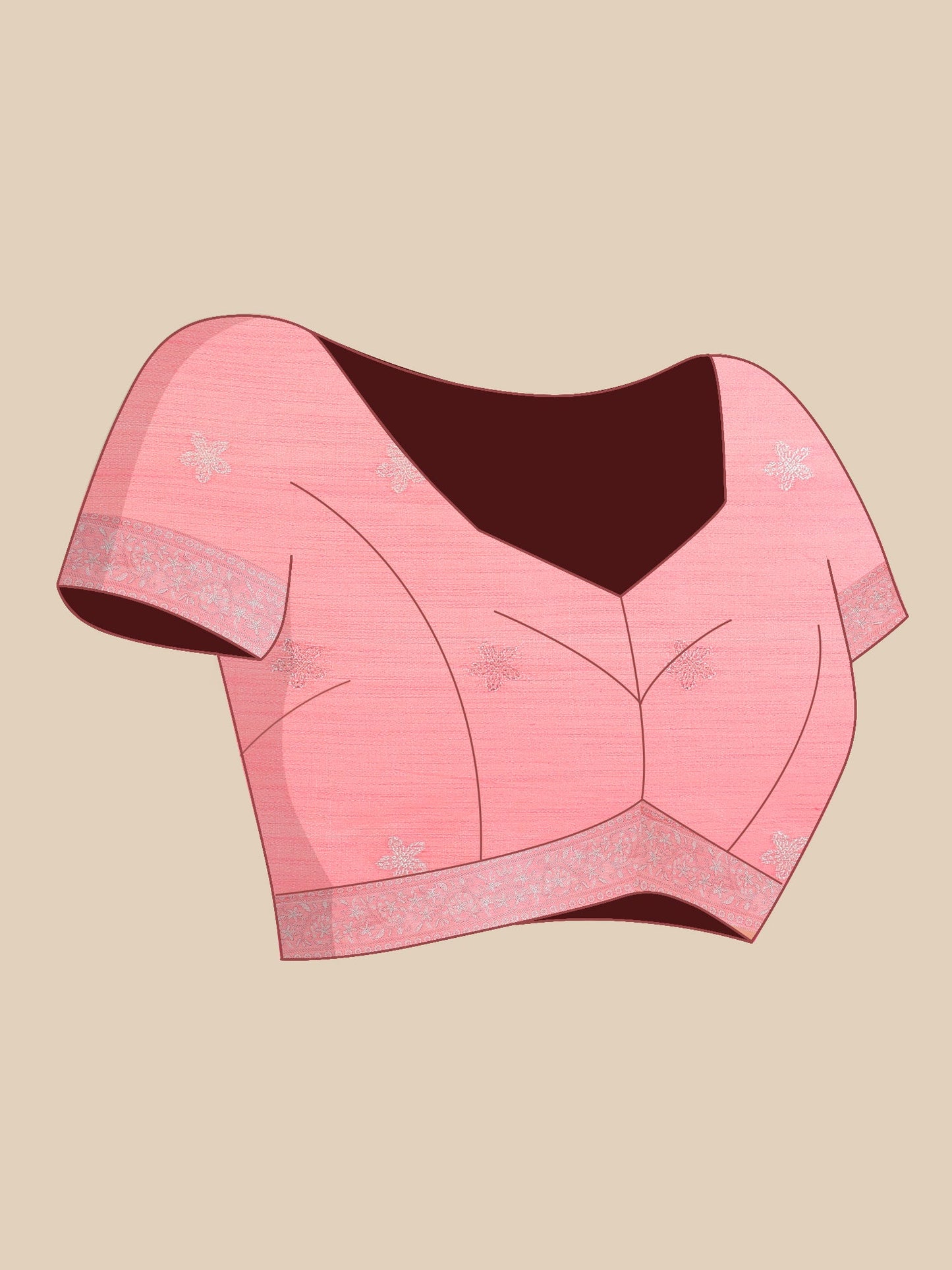 Gulzaar - Cotton Silk Saree in Rose Pink