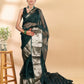 Dark Green Banarasi Organza Saree