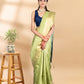 Mint Green Semi-Raw Silk Saree