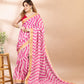 Pink Linen Cotton Tissue Saree