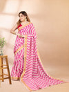 Pink Linen Cotton Tissue Saree