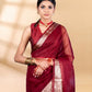 Maroon Banarasi Organza Saree