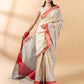 Beige Chanderi Cotton Tussar Saree
