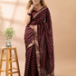 Wine Assam Silk Saree
