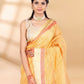 Saffron Yellow Chanderi Tissue Saree