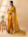 Mustard Yellow Banarasi Organza Saree
