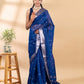 Blue Chanderi Silk Banarasi Saree