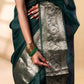 Dark Green Banarasi Organza Saree