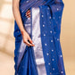 Blue Chanderi Silk Banarasi Saree