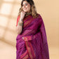 Regal Purple Chanderi Cotton Saree