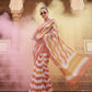 Peach & Mustard Cotton Linen Printed Saree