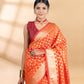 Orange Banarasi Chanderi Zari Saree