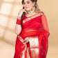 Red Banarasi Organza Saree