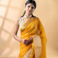 Mustard Yellow Banarasi Organza Saree