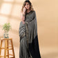 Black Block Print Assam Silk Saree