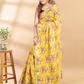 Mustard Yellow Linen Cotton Tissue Saree