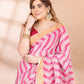 Pink Linen Cotton Tissue Saree