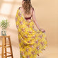 Mustard Yellow Linen Cotton Tissue Saree