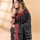 Black and Maroon Maheshwari Silk Saree