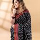 Black and Maroon Maheshwari Silk Saree