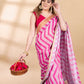 Pink Linen Cotton Tissue Saree