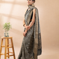 Black Block Print Assam Silk Saree