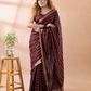 Wine Assam Silk Saree