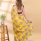 Mustard Yellow Linen Cotton Tissue Saree