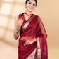 Maroon Banarasi Organza Saree