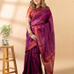 Regal Purple Chanderi Cotton Saree