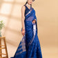 Blue Chanderi Silk Banarasi Saree