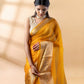 Mustard Yellow Banarasi Organza Saree