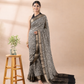 Black Block Print Assam Silk Saree