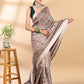 Green and Beige Matka Silk Madhubani Saree