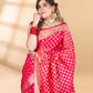 Pink Chanderi Silk Banarasi Saree