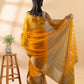Mustard Yellow Banarasi Organza Saree