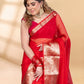 Red Banarasi Organza Saree