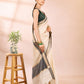 Beige and Black Chanderi Cotton Saree