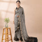 Black Block Print Assam Silk Saree