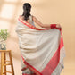 Beige Chanderi Cotton Tussar Saree