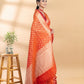 Orange Banarasi Chanderi Zari Saree
