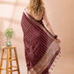 Wine Assam Silk Saree