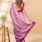 Onion Pink Semi-Crepe Printed Saree