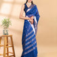 Blue Chanderi Silk Banarasi Saree