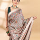 Green and Beige Matka Silk Madhubani Saree