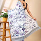 Blue Bloom Georgette Saree